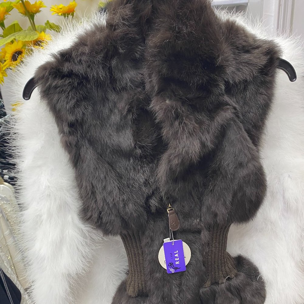 Real fur vest